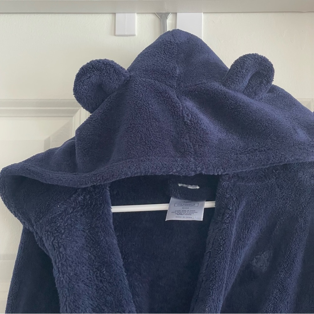 Gap Kids Navy Blue Fleece Robe